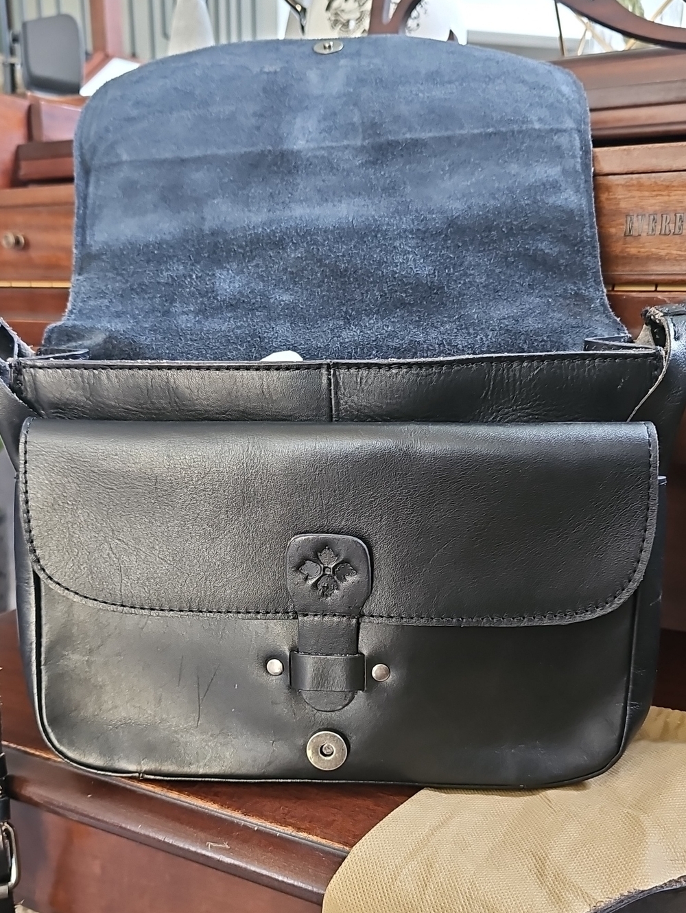 Patricia Nash Purse Rosa Leather Studded Distressed Crossbody Shoulder Bag - Picture 3 of 15